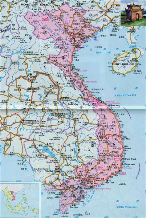 越南地图 - 越南地图 - 地理教师网