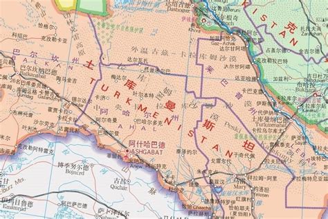 土库曼斯坦地图图片