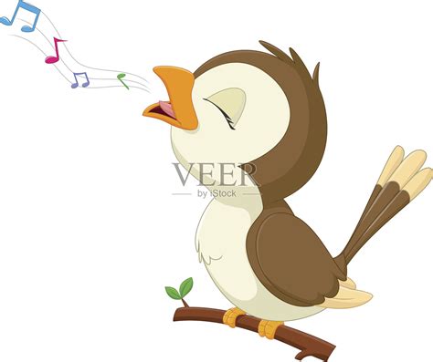 手绘在鸟窝里唱歌的小鸟其他素材免费下载_红动中国
