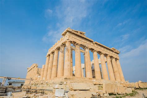 希腊雅典旅游景点卫城神庙高清图片下载-正版图片501550925-摄图网