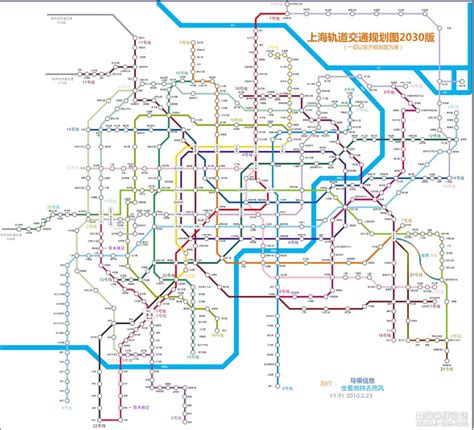 上海地铁线路图_2010年版_地图窝