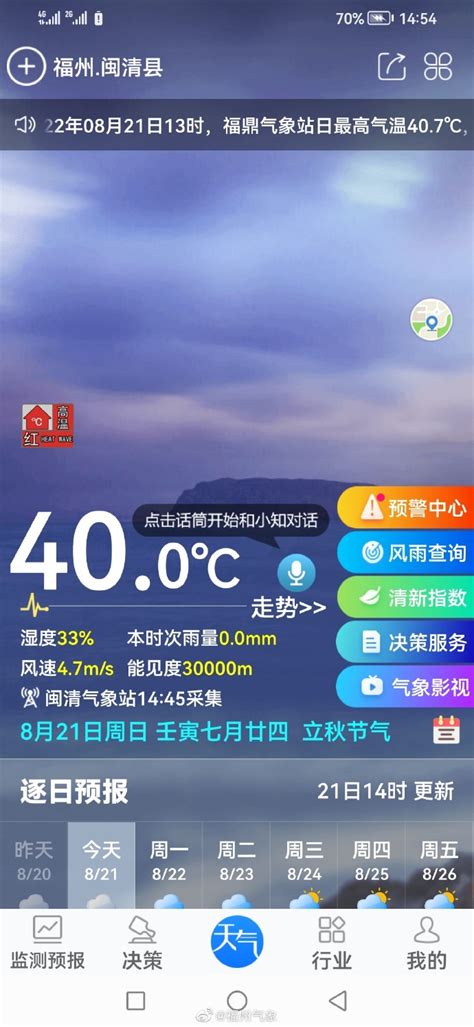 热到破纪录！福州多个区县气温突破40℃_福州要闻_新闻频道_福州新闻网