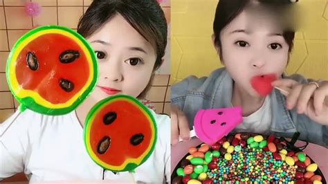 小美女吃播：西瓜棒棒糖、果冻小西瓜，甜品口味任选_腾讯视频