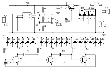 光控音乐心形灯套件 18只LED彩灯控制 教学实训焊接 diy制作散件 ...