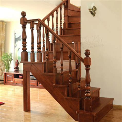 厂家定制橡胶木原木楼梯阁楼复式别墅实木楼梯定做 橡胶木整梯-阿里巴巴