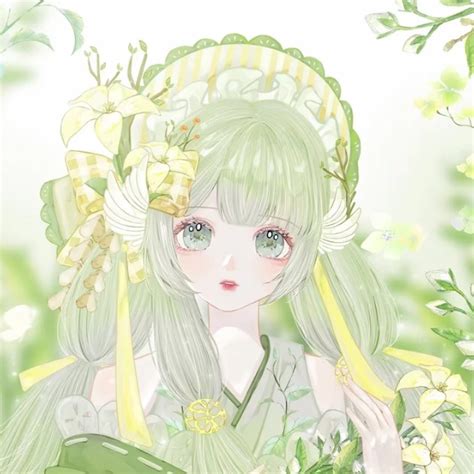 女生头像森系复古绿色动漫古风