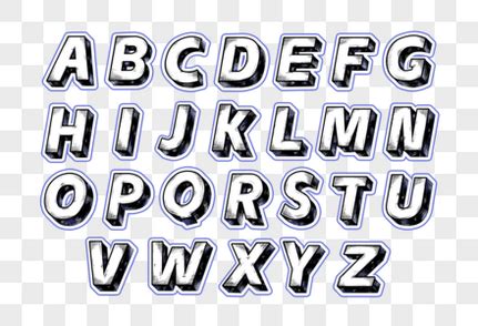 二十六个英文字母线条设计元素素材下载-正版素材401507639-摄图网