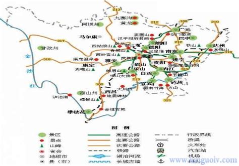 四川旅游地图图片