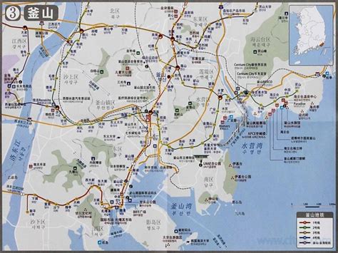 韩国釜山旅游观光地图高清版- 本地宝