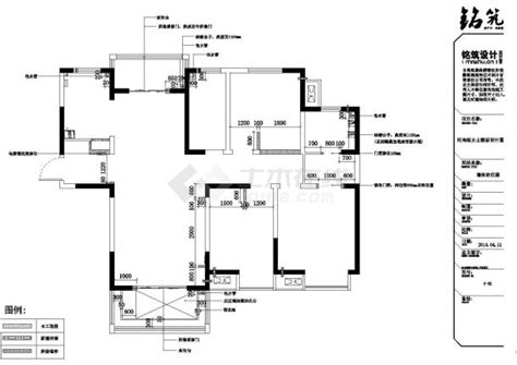 【河南】简约美式风格141平三室两厅住宅装修施工CAD图纸_五居室_土木在线