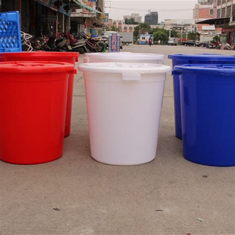 厂家批发 塑料水桶100L水缸带盖 家用储水桶白色圆形蓄水缸浸泡桶-阿里巴巴
