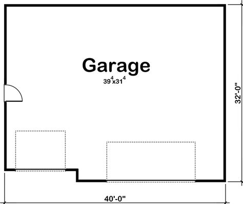 Garage Plan 41114 - 3 Car Garage Traditional Style