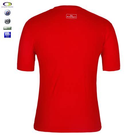 休闲男士T恤 圆领短袖 灯泡印花 红色T恤衫定制-男士T恤