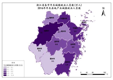 浙江省2016年年末房地产业城镇就业人员数-3S知识库-地理国情监测云平台