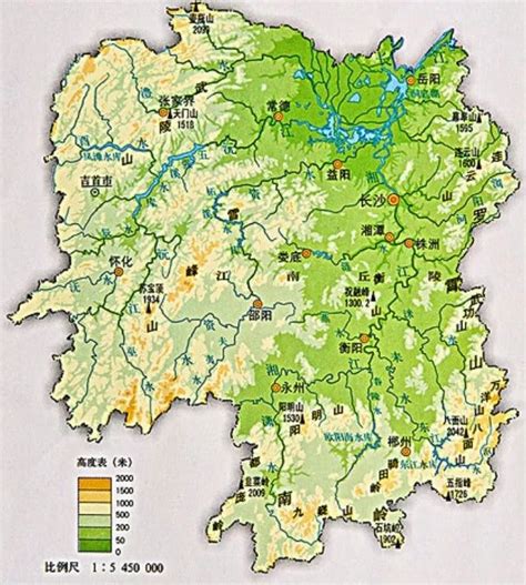 湖南河流分布图,湖南山脉分布图,湖南水电站分布图_大山谷图库