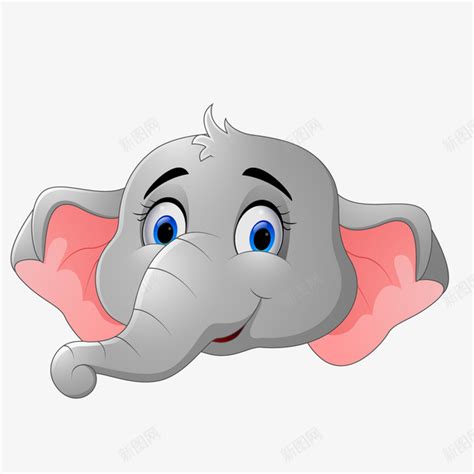 卡通可爱的大象头像png图片免费下载-素材7QJWWjgkU-新图网