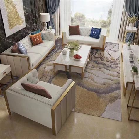 无问 现代轻奢沙发组合极简设计师家具定制别墅客厅三人沙发-三人沙发-2021美间（软装设计采购助手）