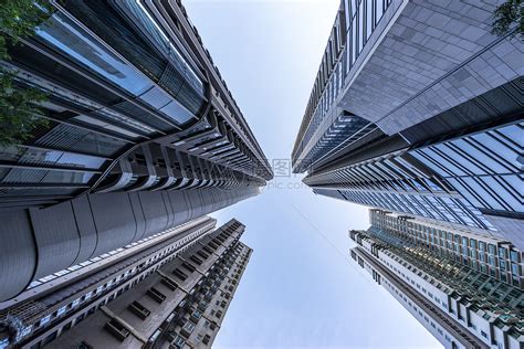 仰视香港城市高楼高清图片下载-正版图片500790194-摄图网
