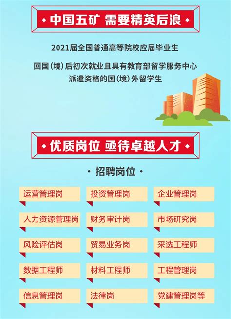 招聘丨中国五矿2021年校园招聘全面启动