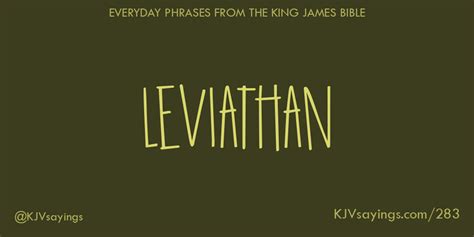 Leviathan - King James Bible (KJV) sayings