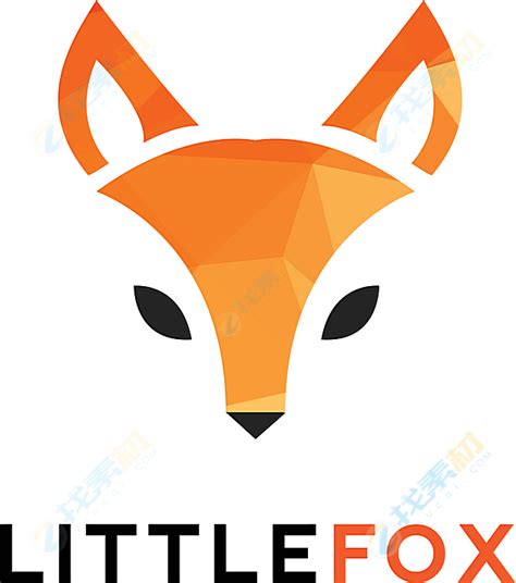 可爱狐狸logo矢量素材下载-找素材