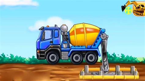 认识工程车水泥搅拌车罐车 工程车玩具组装益智游戏