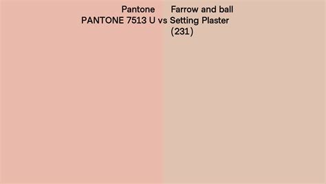 Pantone 7513 U vs Farrow and ball Setting Plaster (231) side by side ...