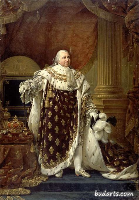 路易十八身着加冕礼长袍的肖像 - Antoine-Jean Gros - 画园网