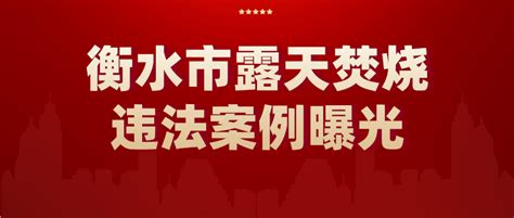 衡水市公开曝光8起露天焚烧违法案例！_监控_火情_村民