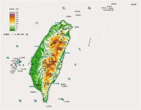 台湾省地形图_台湾地图_初高中地理网