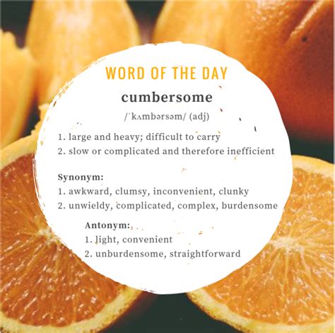 Cumbersome - Word Of The Day For IELTS