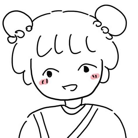 可爱甜美女生头像简笔画