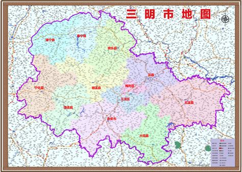 福建省三明市旅游地图高清版_福建地图_初高中地理网