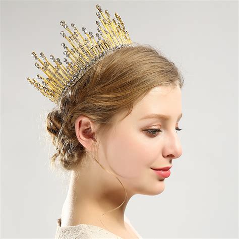 2020新款欧式新娘皇冠批发 整圈珍珠新娘大皇冠婚纱配饰皇冠发饰-阿里巴巴