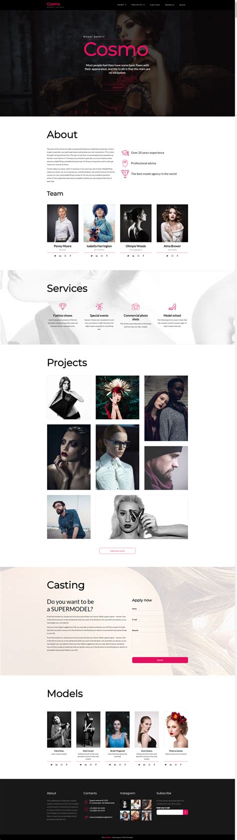 模特行业网站源码下载，优质的模特公司网站设计_墨鱼部落格