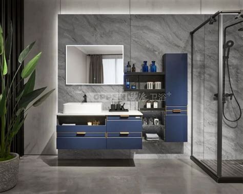 欧派卫浴图片 经典系列现代风格浴室柜效果图-卫浴网