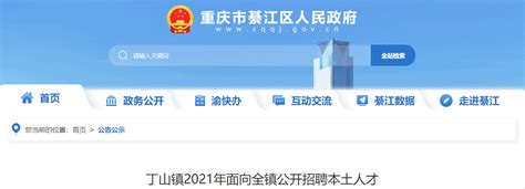 2021重庆綦江区丁山镇面向全镇招聘本土人才公告