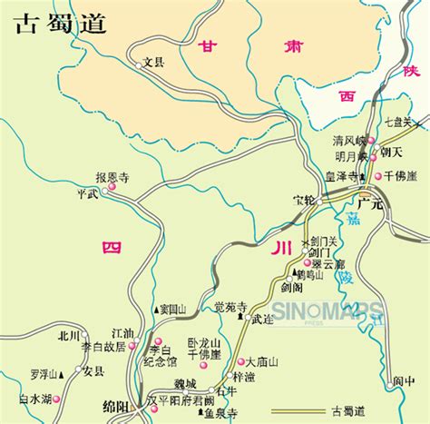 古蜀道示意全图图片