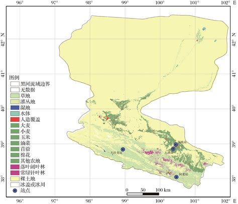 黑河流域1:100万地貌数据集（2000）- 时空三极环境大数据平台