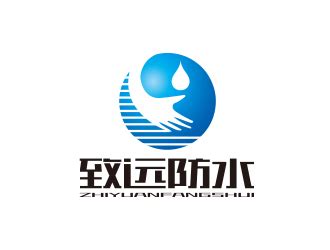 建筑防水工程单色logo - 123标志设计网™