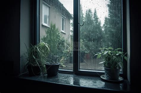 晚上下雨图片