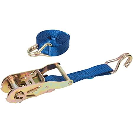 Silverline 493651 Ratchet Tie Down Strap J-Hook 3m x 27 mm - Rated 750 ...
