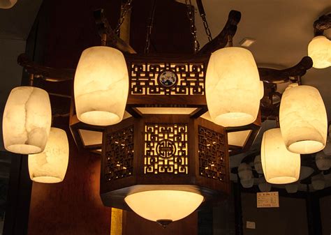 新中式餐厅吊灯中国风大气别墅复式楼楼梯灯复古酒店吧台卧室灯具-美间设计