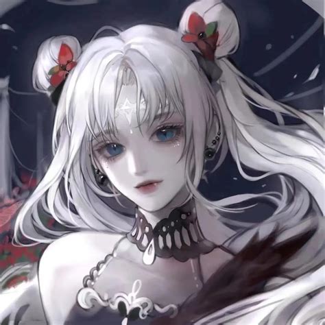 甜美女生头像黑色系卡通