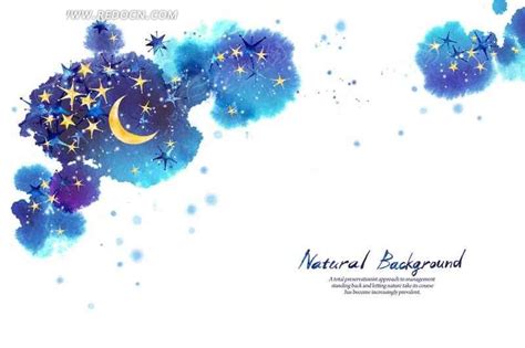 夜晚星星和月亮设计图__其他_广告设计_设计图库_昵图网nipic.com
