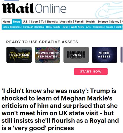 访英在即，特朗普竟称梅根王妃“令人厌恶”，媒体哗然