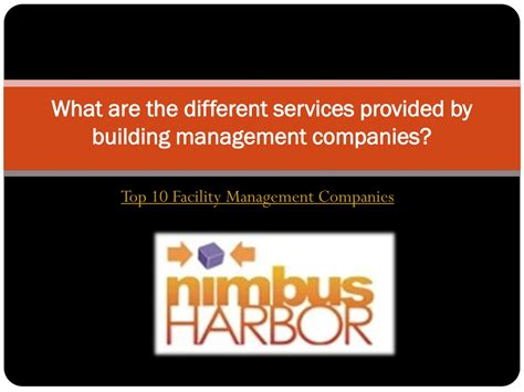 PPT - What are the different services provided by building management ...