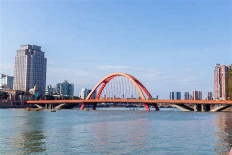 德阳绵远河,德阳彩虹桥,路桥建筑,建筑摄影,摄影,汇图网www.huitu.com