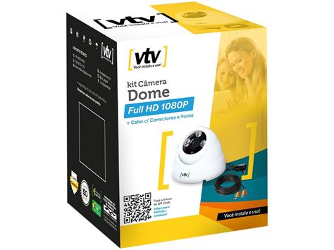 Kit com 1 Câmera de Segurança VTV Digital - Dome Full HD Interna Visão ...