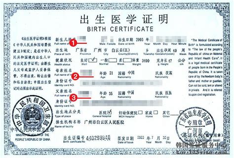 韩国签证出生证或出生医学证明模板_韩国签证代办服务中心